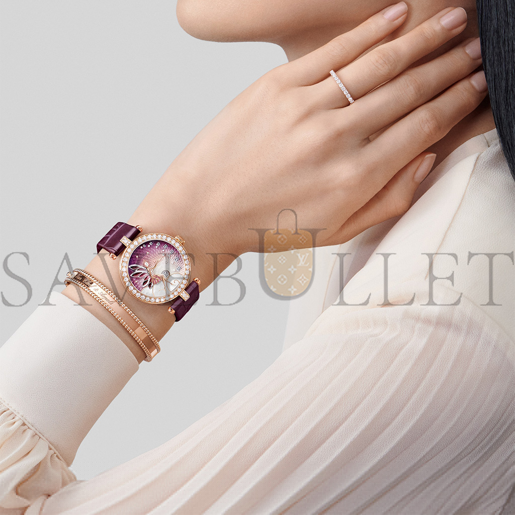 V*N CL*F arpels perlÉe signature bracelet, medium model - rose gold  vcarp3k700